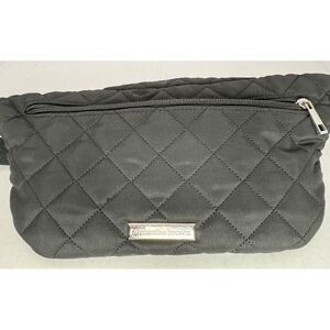 Samantha Brown Travel Quilted Black Bum Bag‎ Fanny Pack Pockets